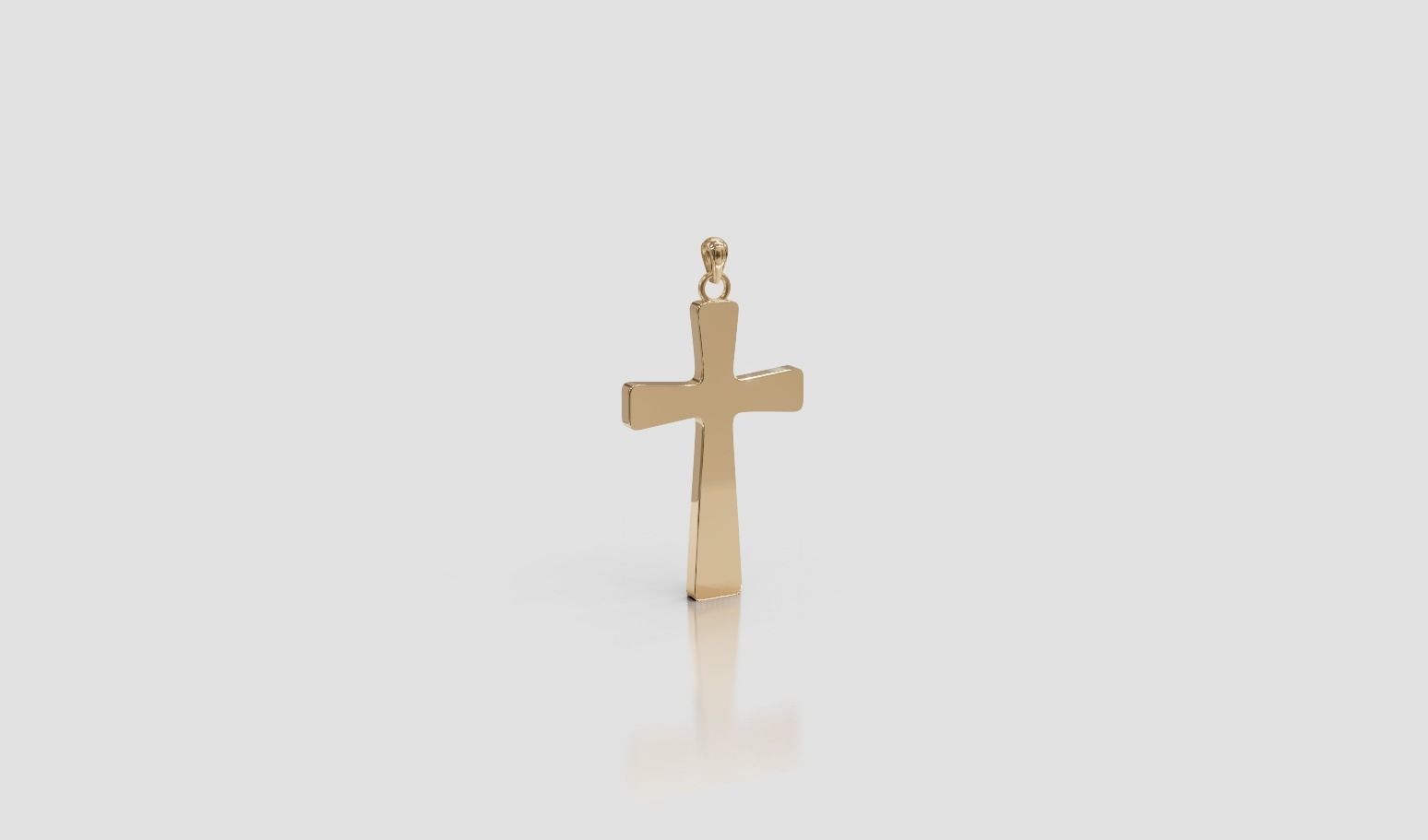 Cross pendant minimalist 3D print model_2