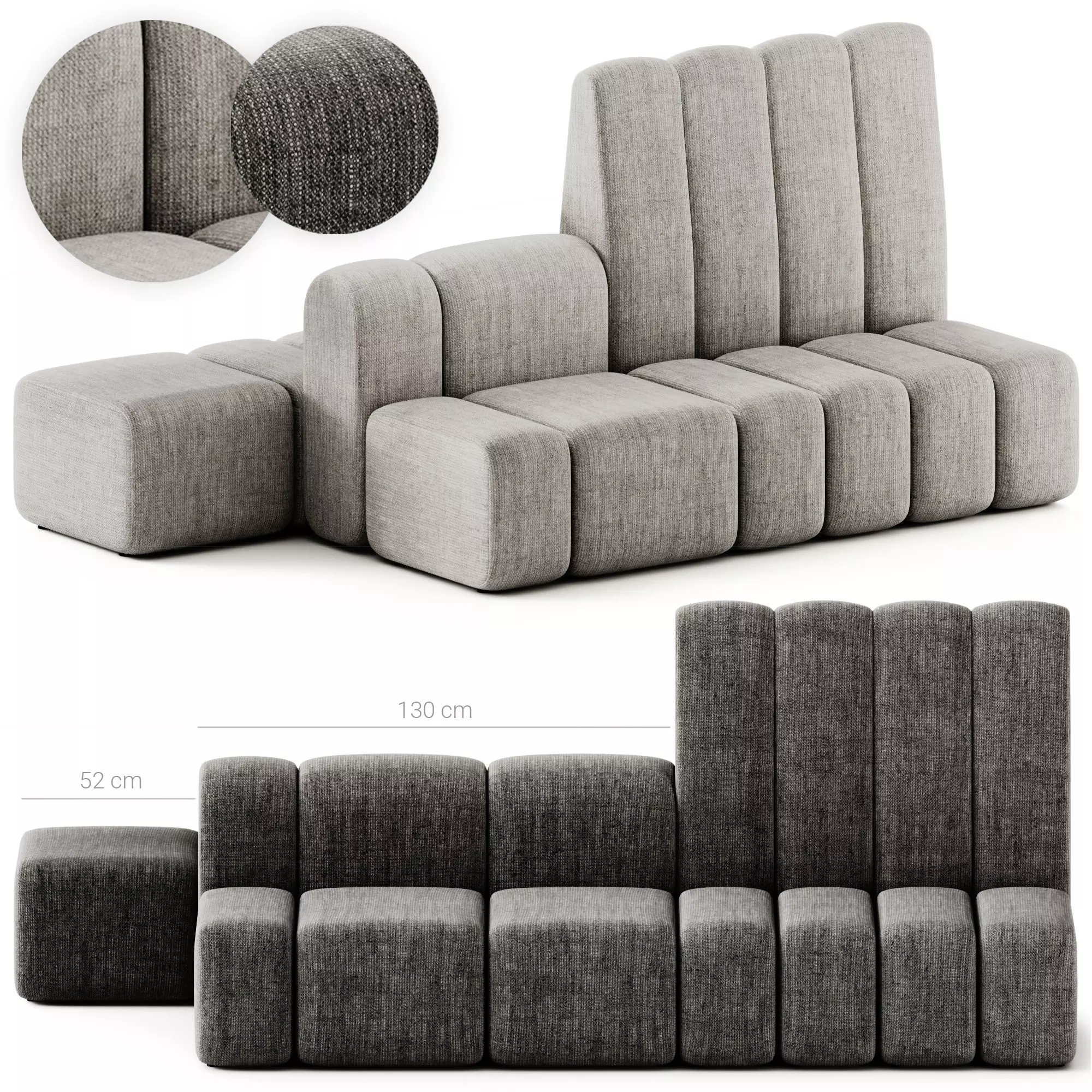 Bla Station Bob Modul Hide Sofa  3D model_0