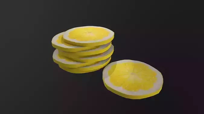 Lemon slice 3D Model Low-poly 3D model
