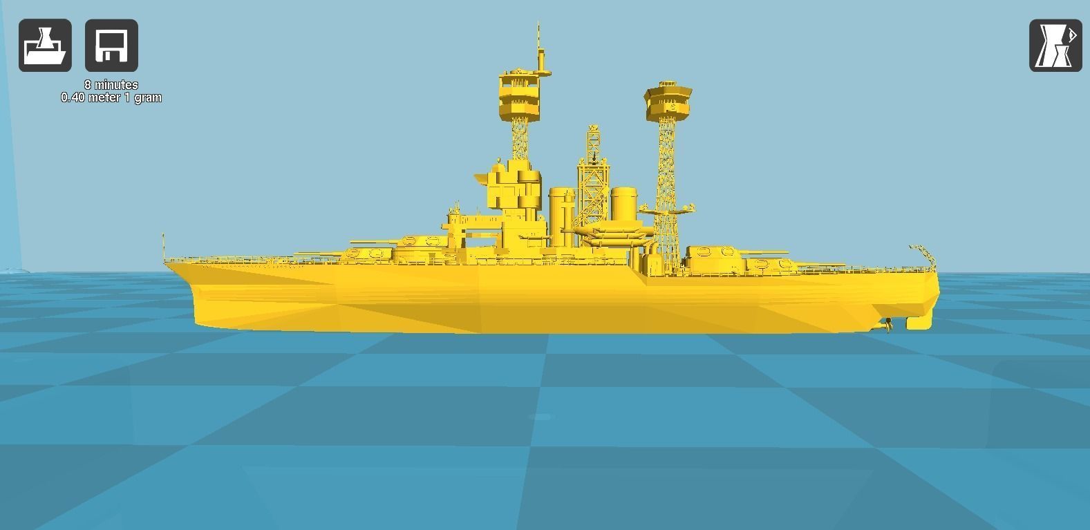 Warship 3D print model_26