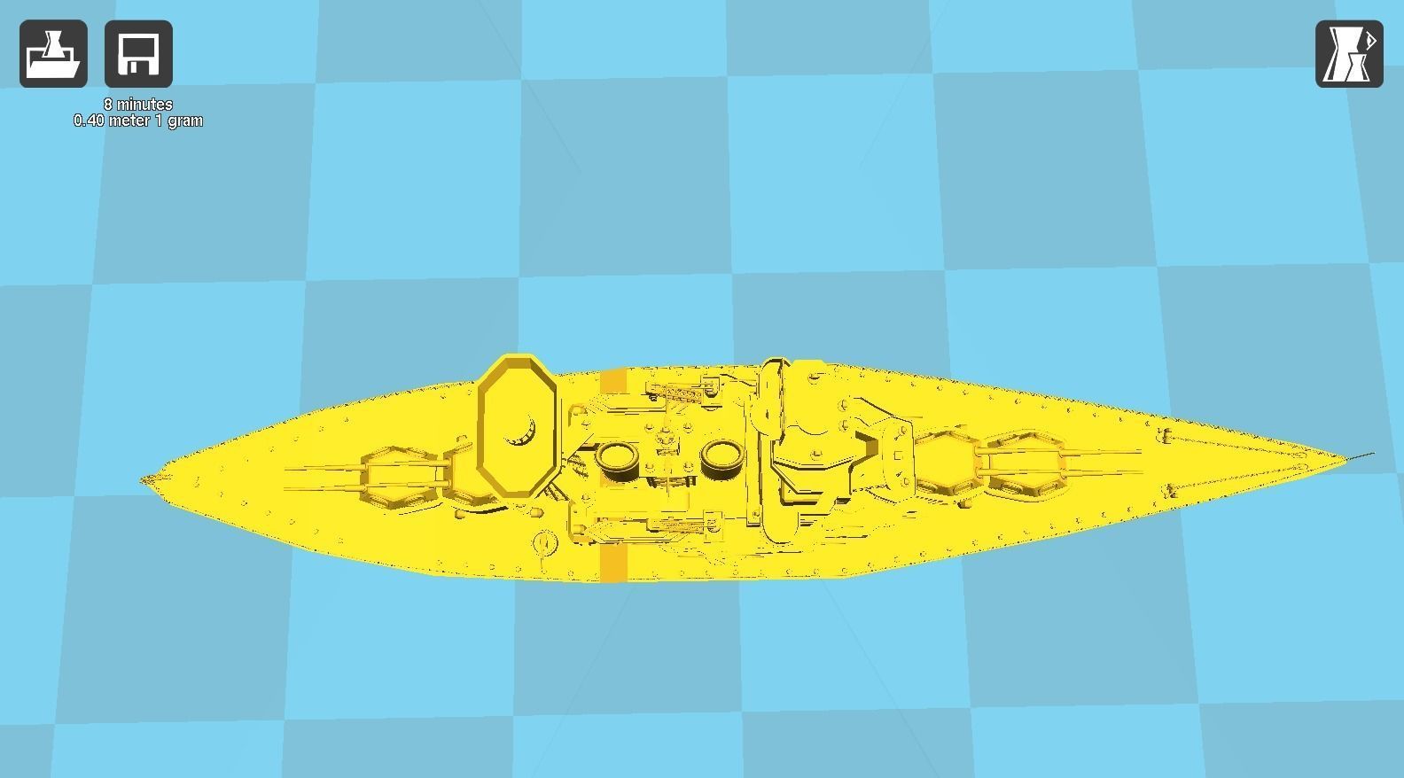 Warship 3D print model_29