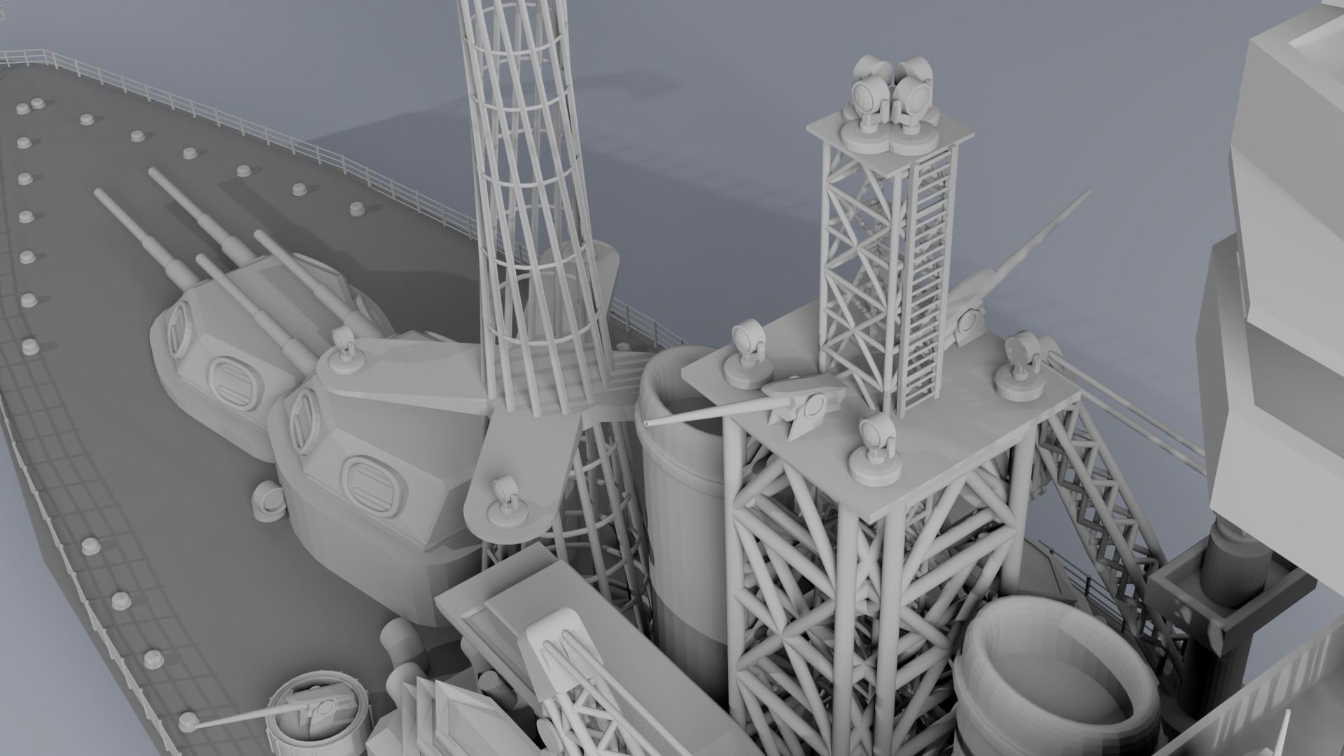 Warship 3D print model_12