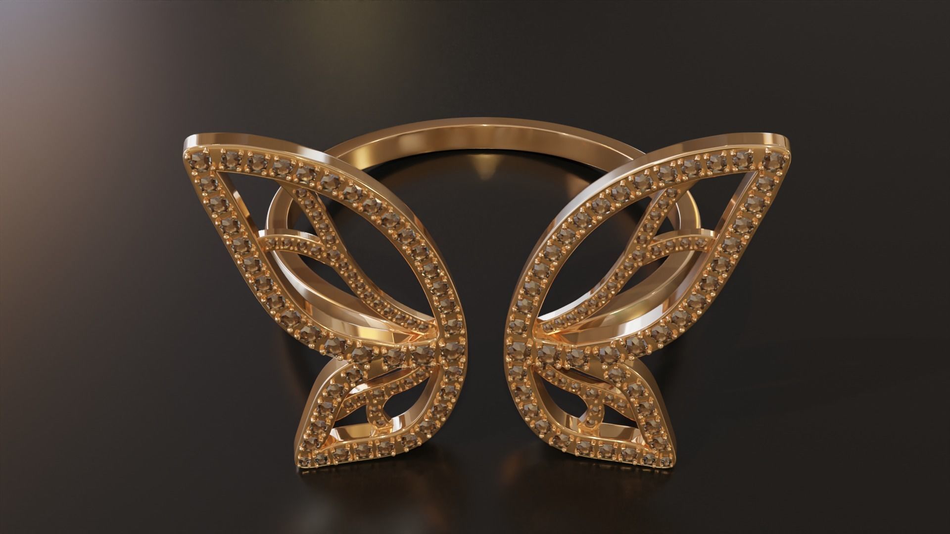Butterfly Ring 3D print model_5