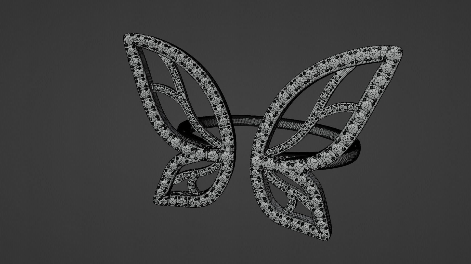 Butterfly Ring 3D print model_8