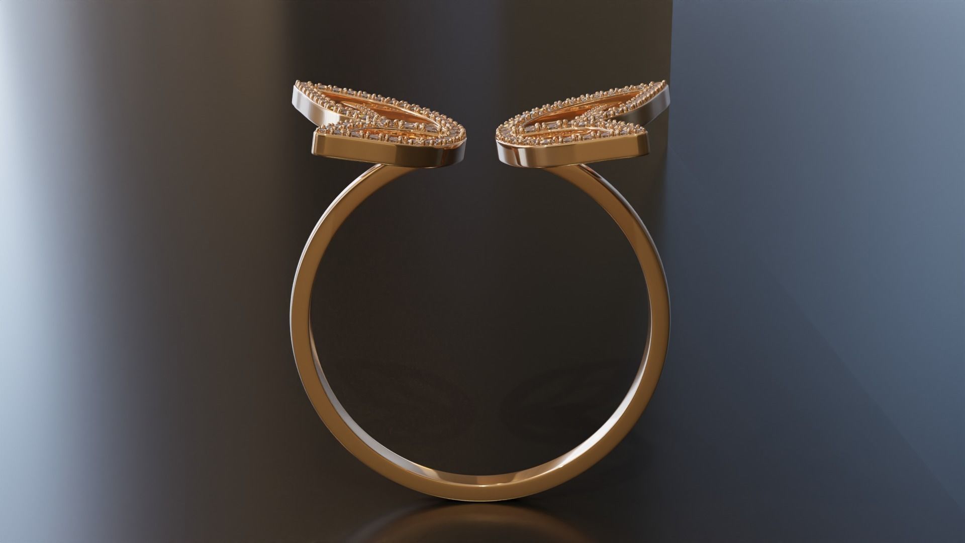 Butterfly Ring 3D print model_4