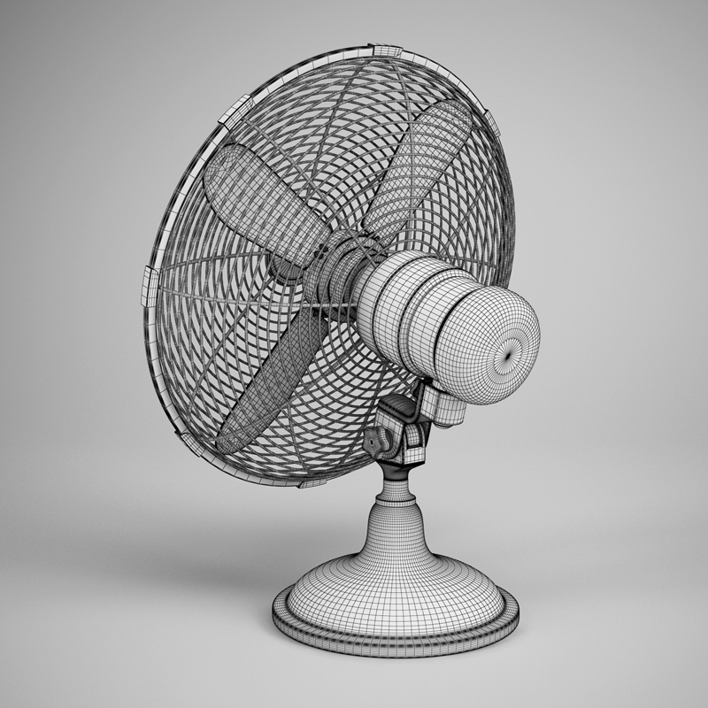 Desk Fan 03 3D model_1
