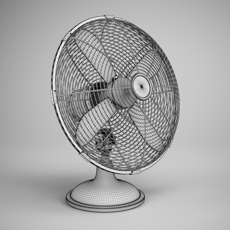 Desk Fan 03 3D model_2