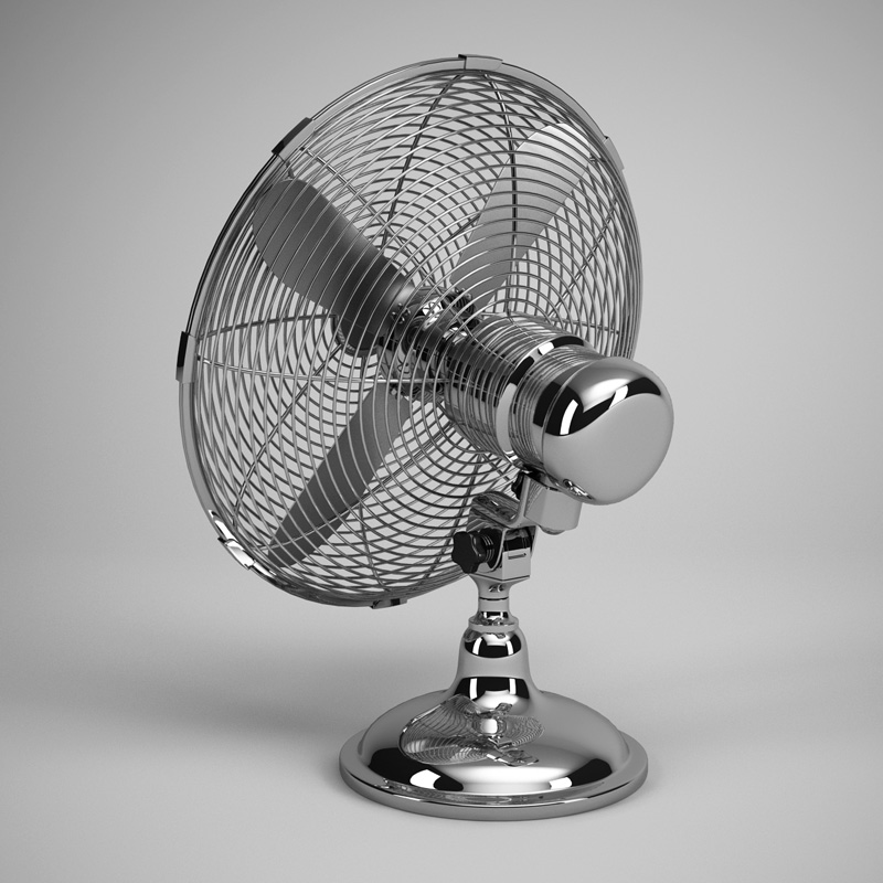 Desk Fan 03 3D model_3