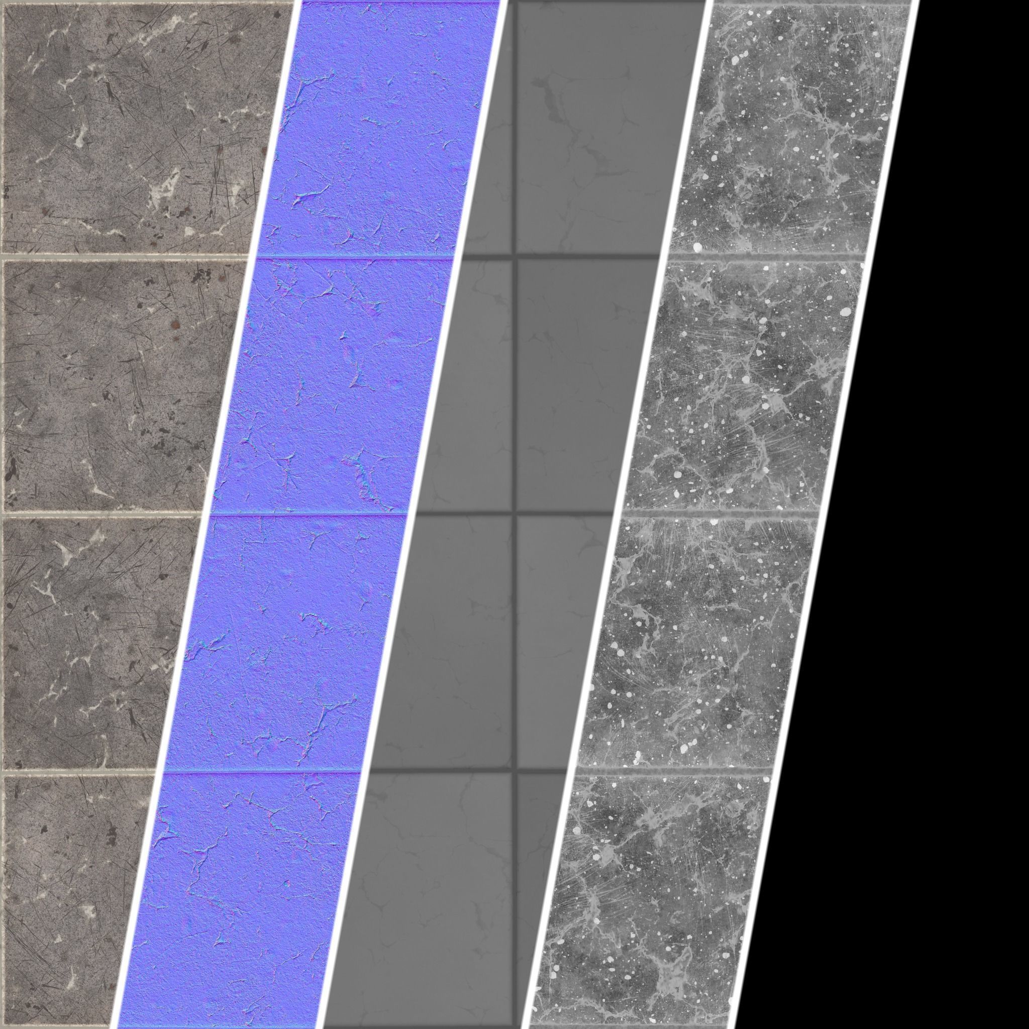 Tile Materials 31- Concrete Tiling By Gravel Sbsar Pbr Seamless Texture_3