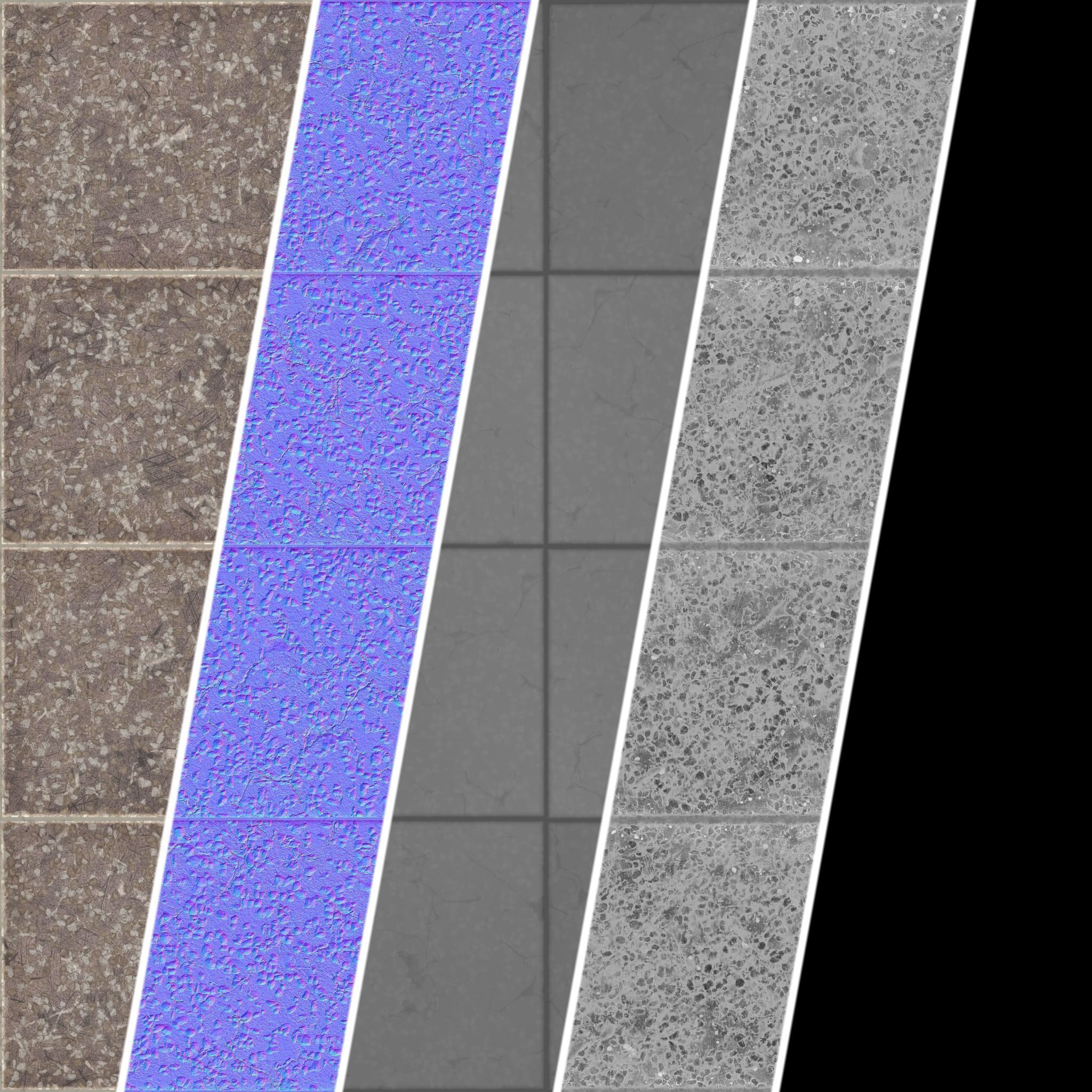 Tile Materials 31- Concrete Tiling By Gravel Sbsar Pbr Seamless Texture_6