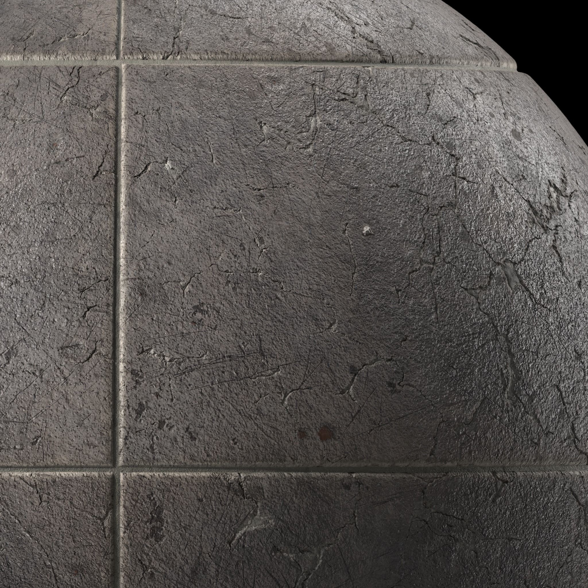 Tile Materials 31- Concrete Tiling By Gravel Sbsar Pbr Seamless Texture_2