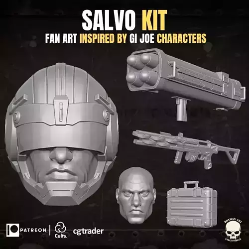 Salvo Kit 3D printable File For Action Figures 