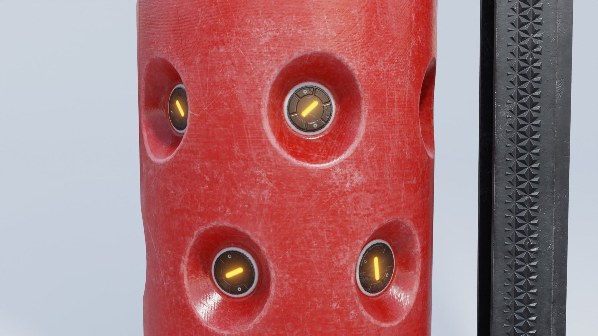 Sci-fi Flashbang Grenade 4K and 2K Textures Low-poly 3D model_9