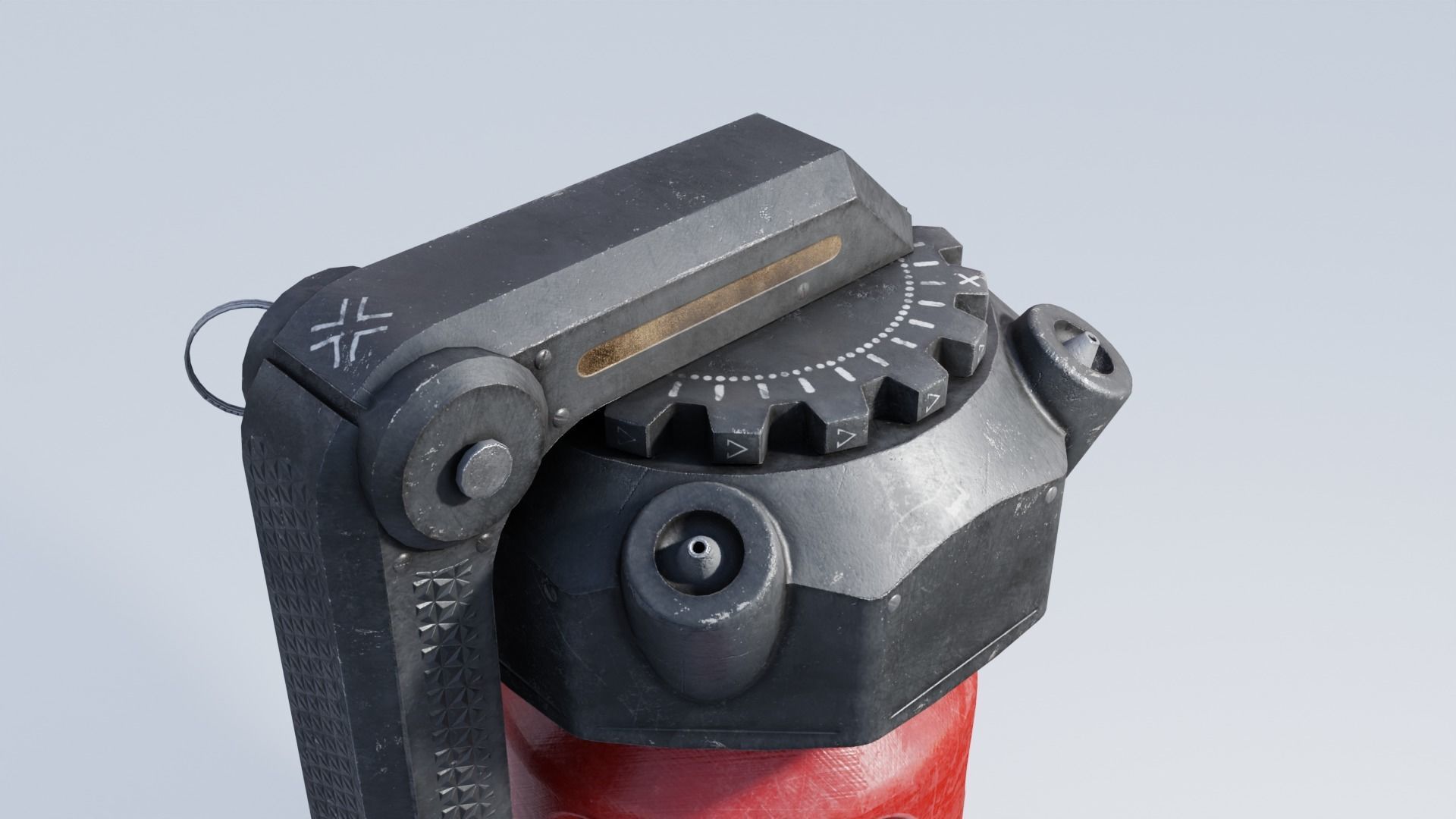 Sci-fi Flashbang Grenade 4K and 2K Textures Low-poly 3D model_7