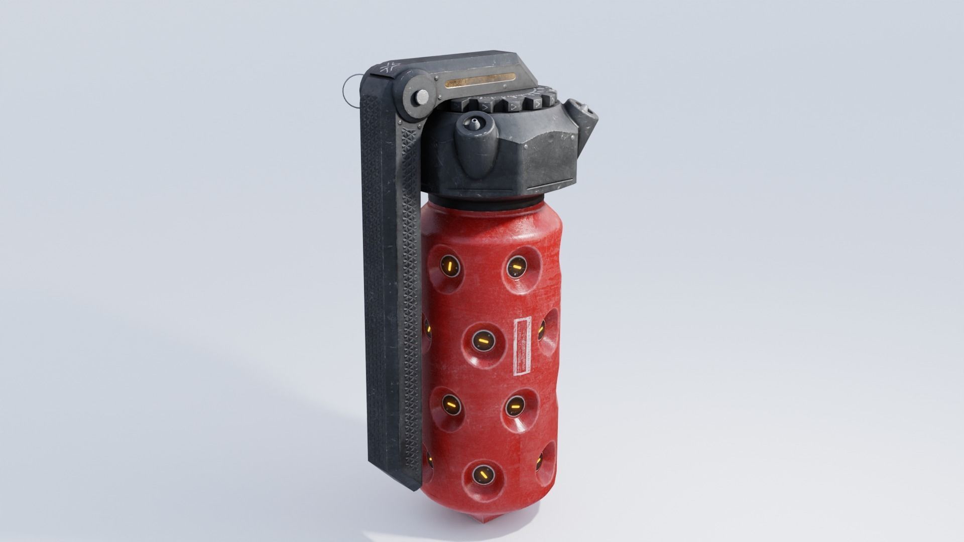 Sci-fi Flashbang Grenade 4K and 2K Textures Low-poly 3D model_1