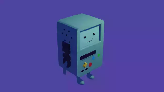 Bmo from Adventure Time Low-poly 3D model