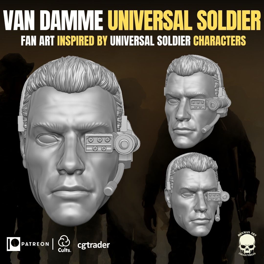 Van Damme Universal Soldier fan Art 3D  Files For Action Figures 3D print model_8