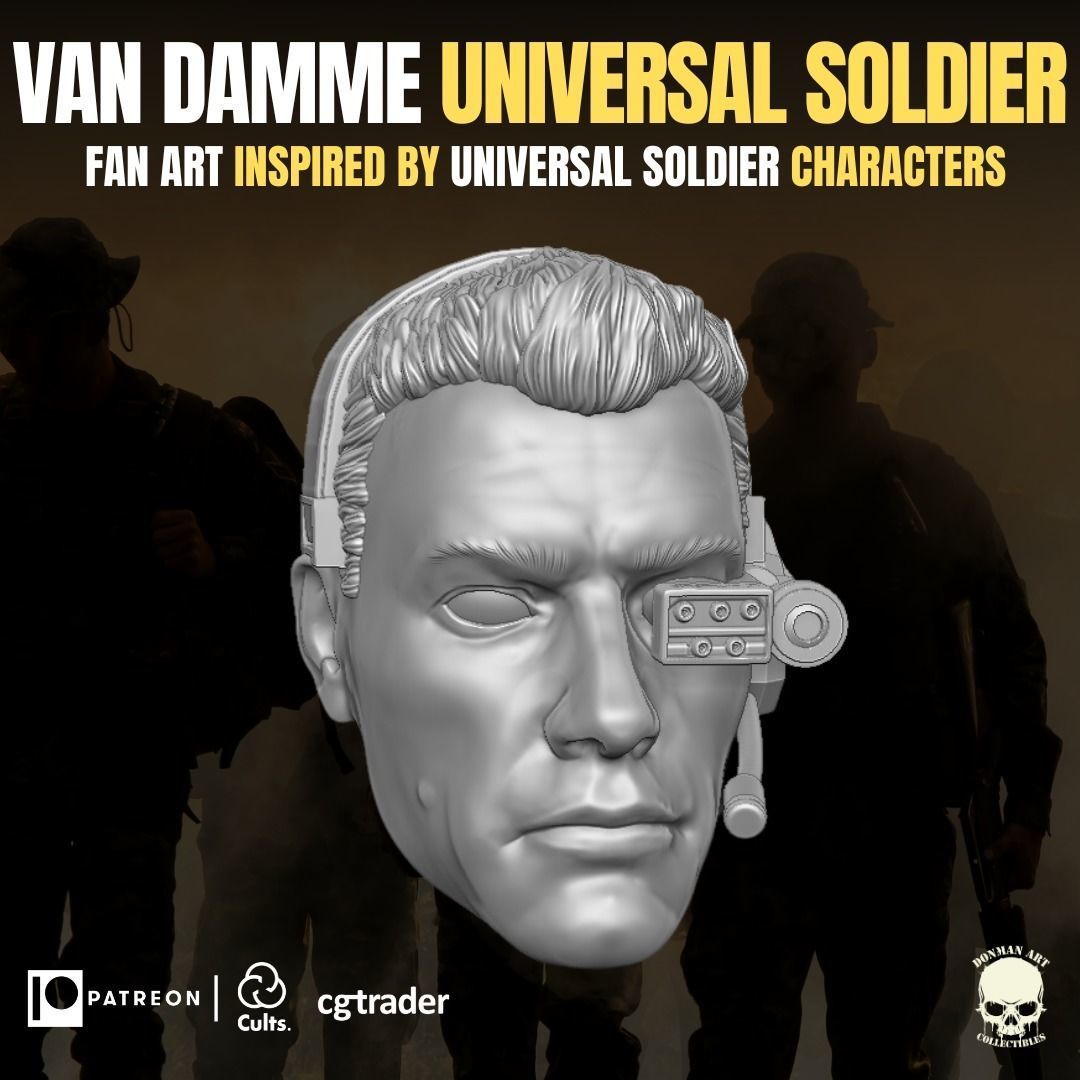 Van Damme Universal Soldier fan Art 3D  Files For Action Figures 3D print model_2