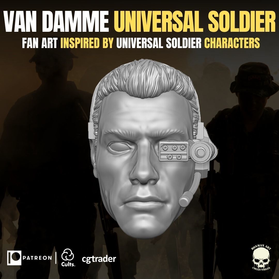 Van Damme Universal Soldier fan Art 3D  Files For Action Figures 3D print model_16