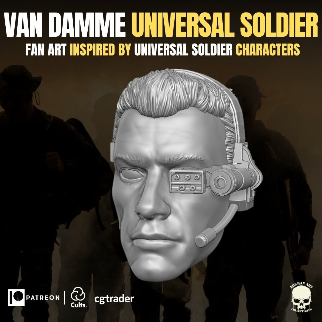 Van Damme Universal Soldier fan Art 3D  Files For Action Figures 3D print model_3