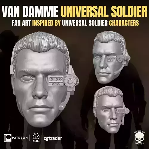 Van Damme Universal Soldier fan Art 3D  Files For Action Figures 3D print model