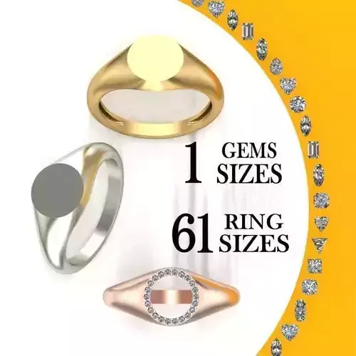 Signet Round Ring