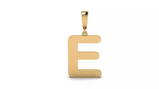 Pendant Alphabet Letter 15 mm Arial Rounded E