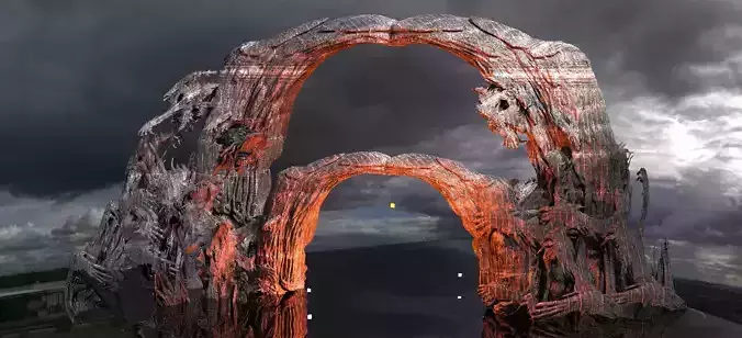 Underworld Archway Claw sculptures 