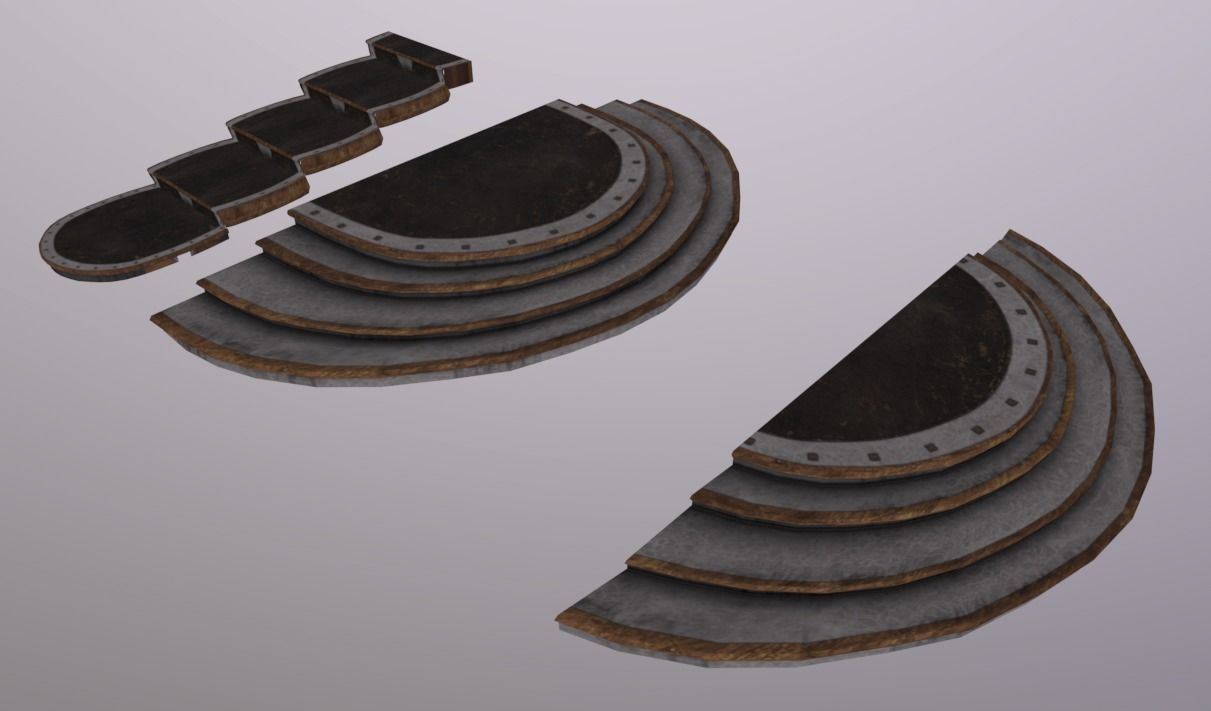 Stairs Pack Low-poly 3D model_14