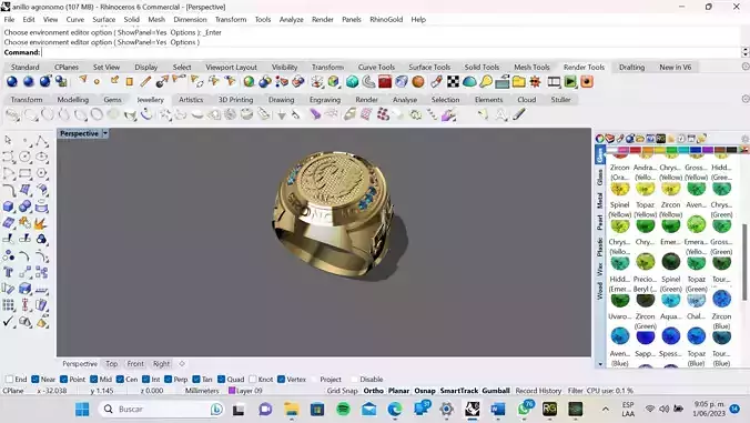 anillo ingeniero agronomo