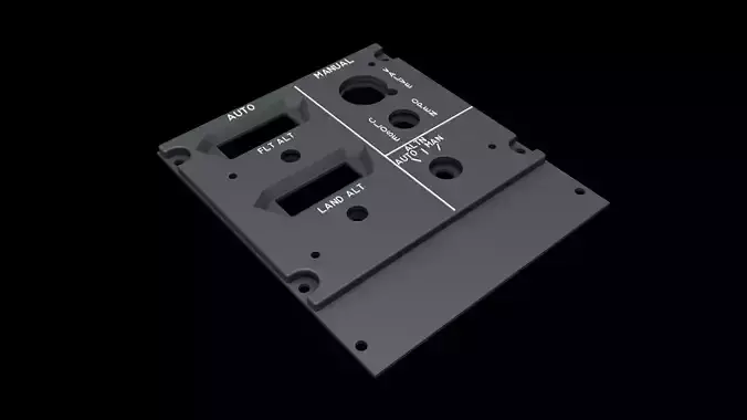 BOEING 737 OVERHEAD -  DIGITAL PRESSURIZATION PANEL 3D print model