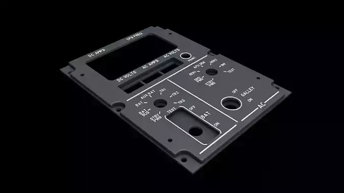 BOEING 737 OVERHEAD - ELECTRICAL PANEL 3D print model