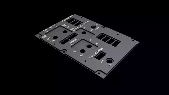 BOEING 737 OVERHEAD - FLIGHT CONTROL PANEL 3D print model