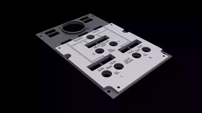 BOEING 737 OVERHEAD - FUEL PANEL 3D print model