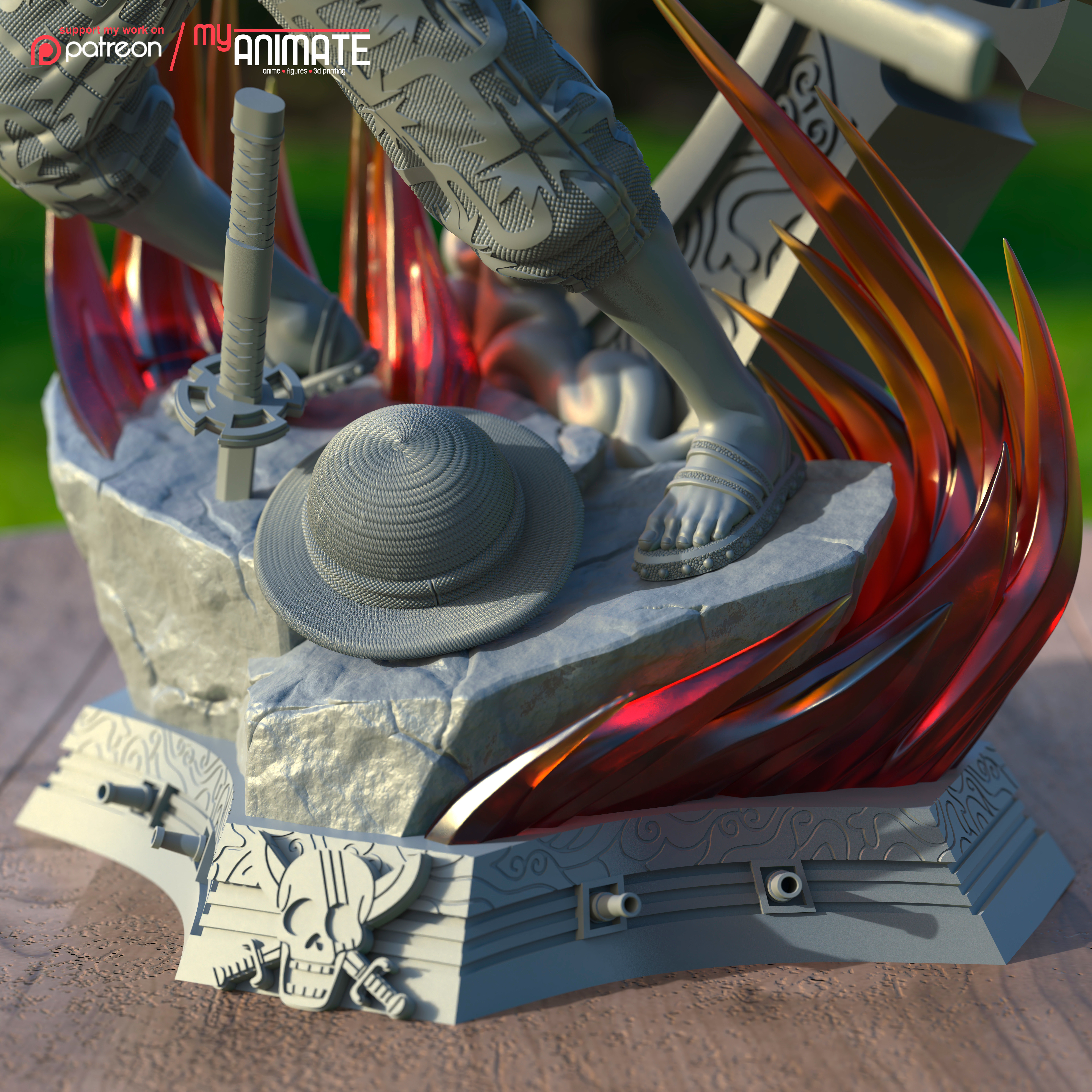 Shanks from One Piece - myAnimate 3D print model_8
