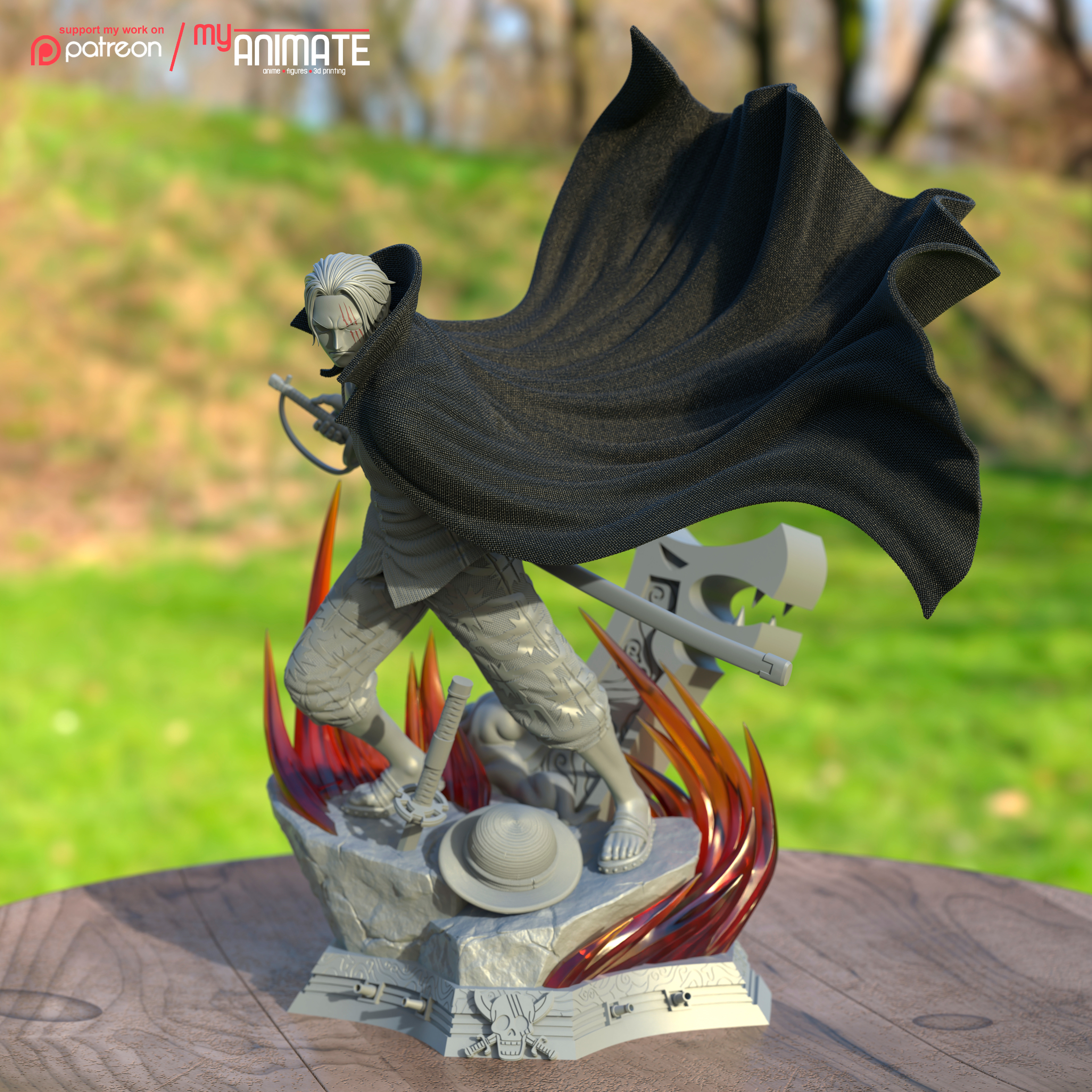 Shanks from One Piece - myAnimate 3D print model_5