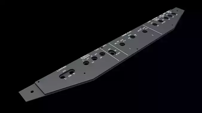 BOEING 737 OVERHEAD - LIGHTS PANEL 3D print model