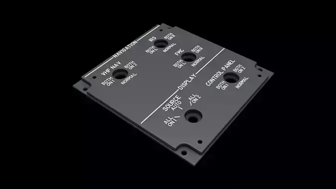 BOEING 737 OVERHEAD - NAVIGATION PANEL 3D print model