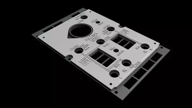 BOEING 737 OVERHEAD - PNEUMATICS PANEL 3D print model