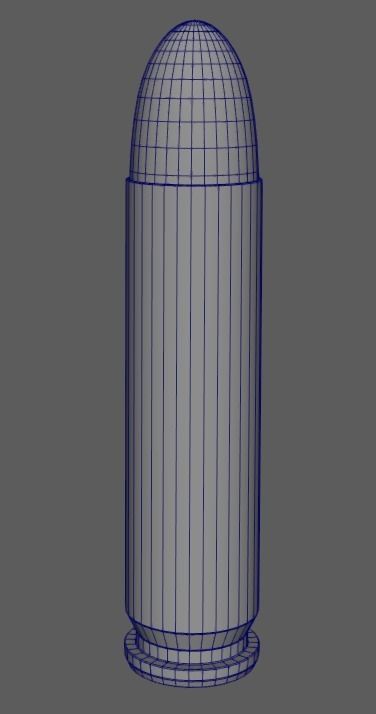 30 Carbine Cartridge Low-poly 3D model_7