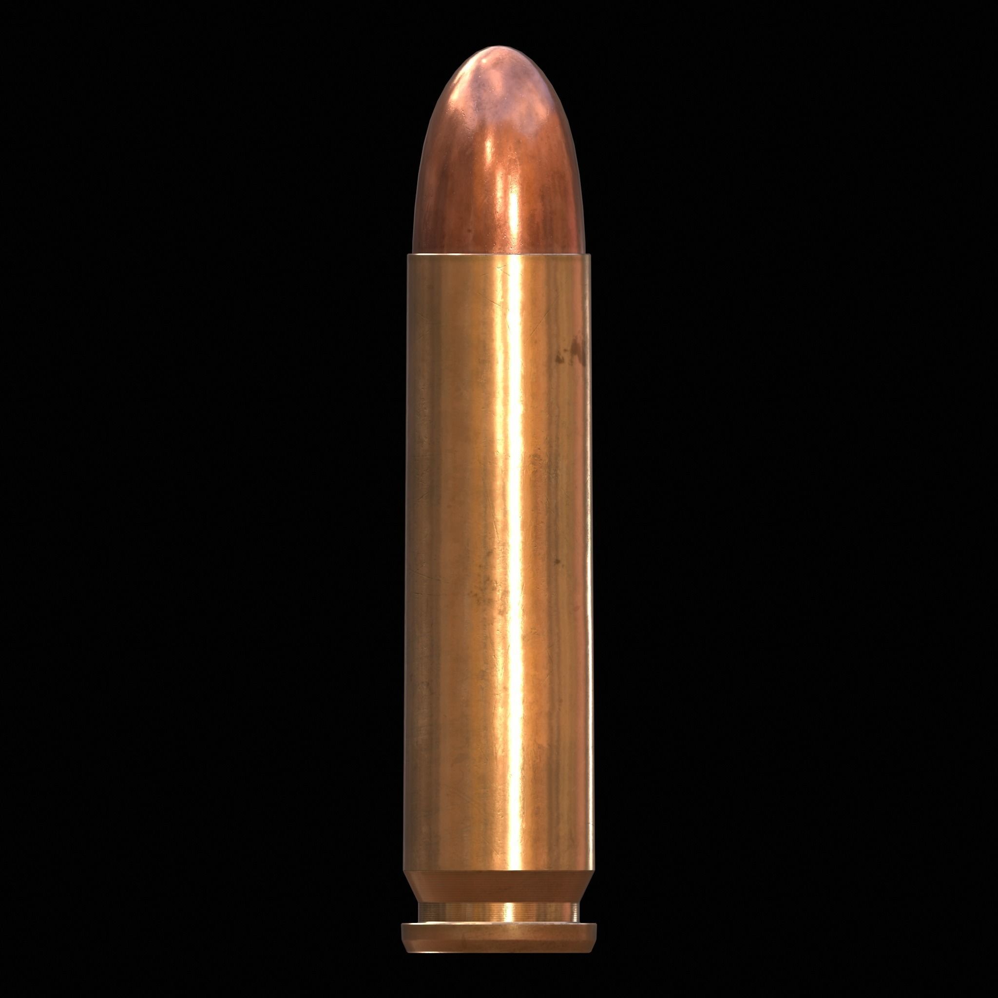 30 Carbine Cartridge Low-poly 3D model_3