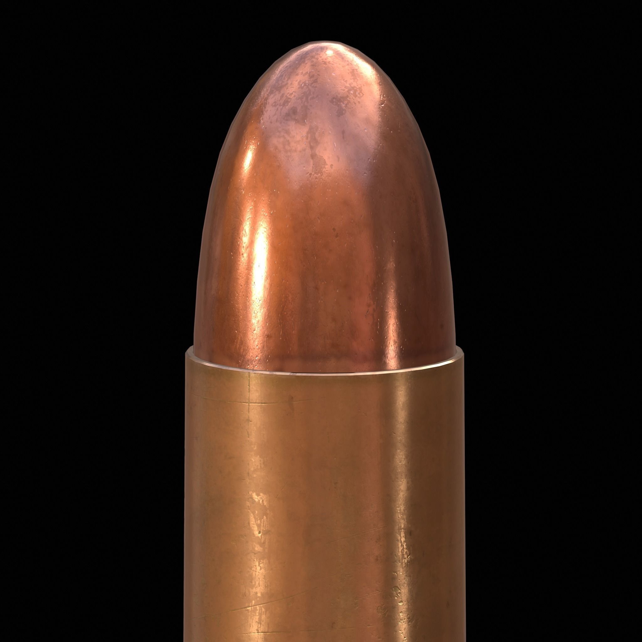 30 Carbine Cartridge Low-poly 3D model_5