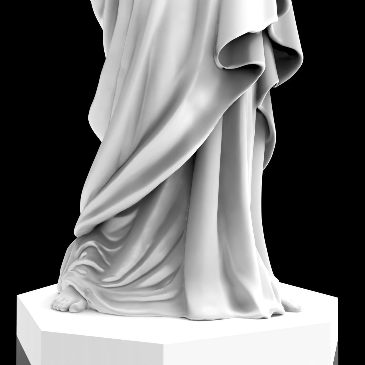 Jesus Christian Missionary High Precision Portrait Sculpture 3D print model_16