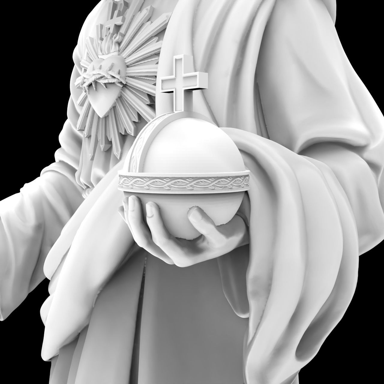 Jesus Christian Missionary High Precision Portrait Sculpture 3D print model_21