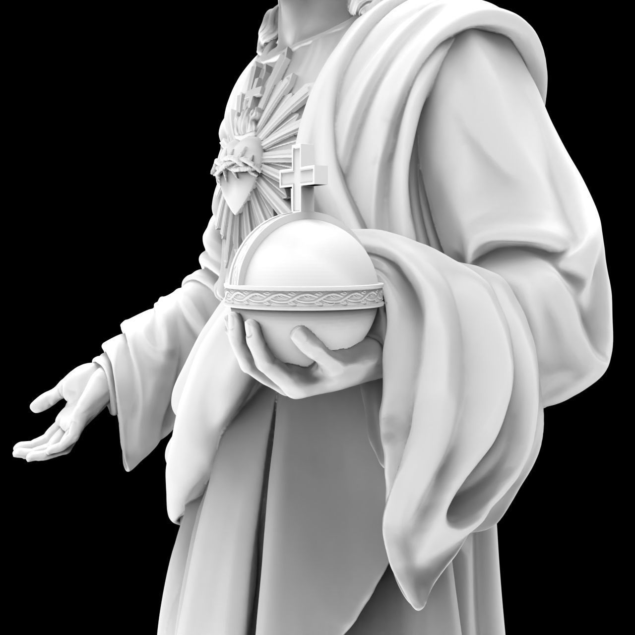 Jesus Christian Missionary High Precision Portrait Sculpture 3D print model_20