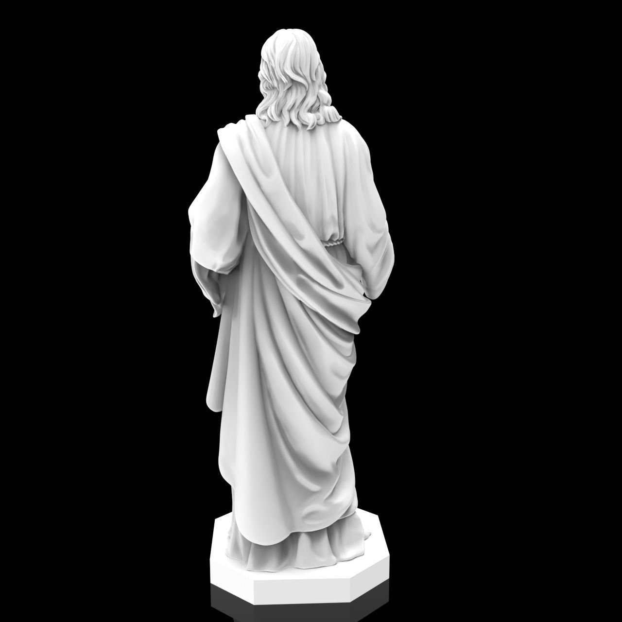 Jesus Christian Missionary High Precision Portrait Sculpture 3D print model_7