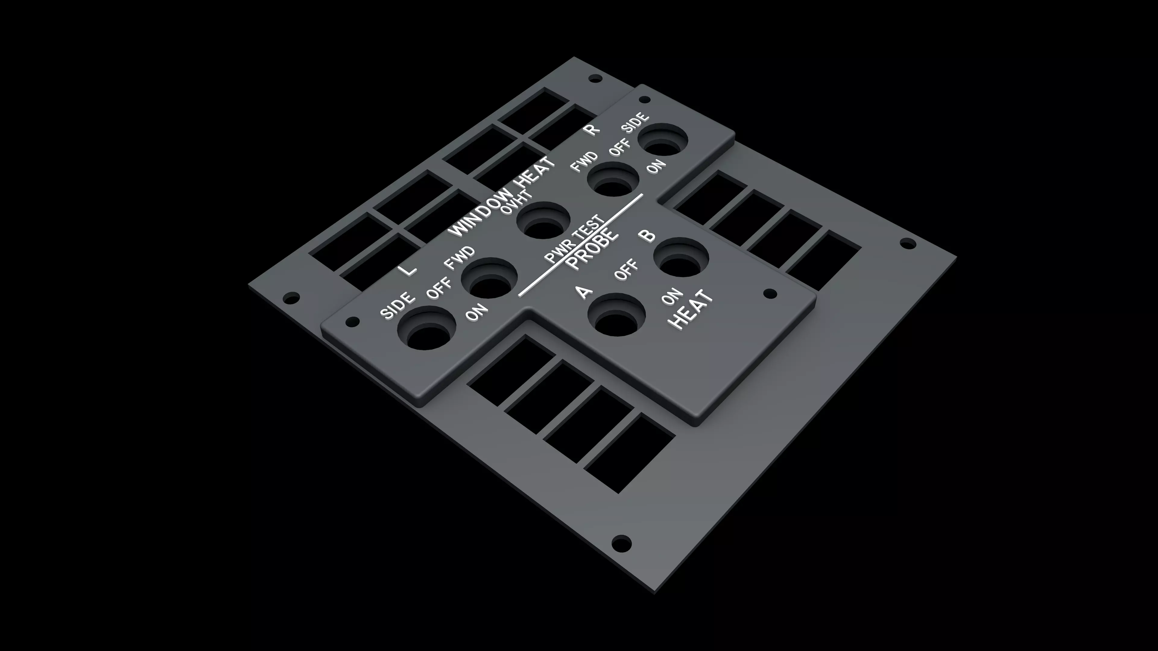 BOEING 737 OVERHEAD - WINDOW HEAT PANEL 3D print model_0