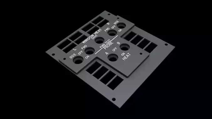 BOEING 737 OVERHEAD - WINDOW HEAT PANEL 3D print model
