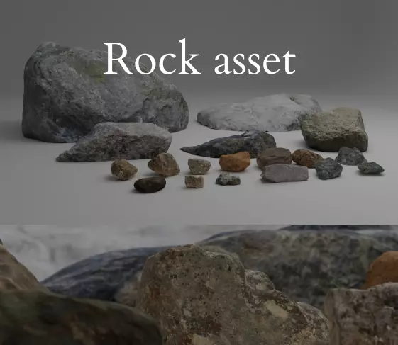 rock asset 3D model_0