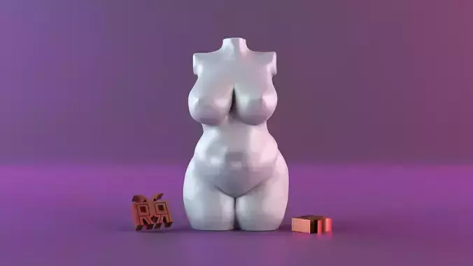 Fat Female Figure Candle 3D print model
